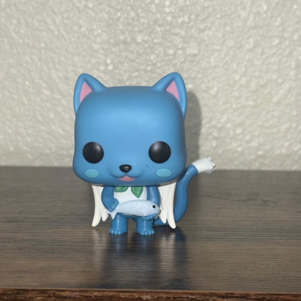 Funko Pop Animation Fairy Tail Happy 69 Blue Vinyl Figure with Fish Wings